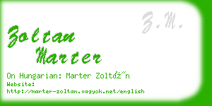 zoltan marter business card